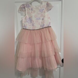 Rare Editions Special Occasion Embroidered Tulle Dress, Size 6X